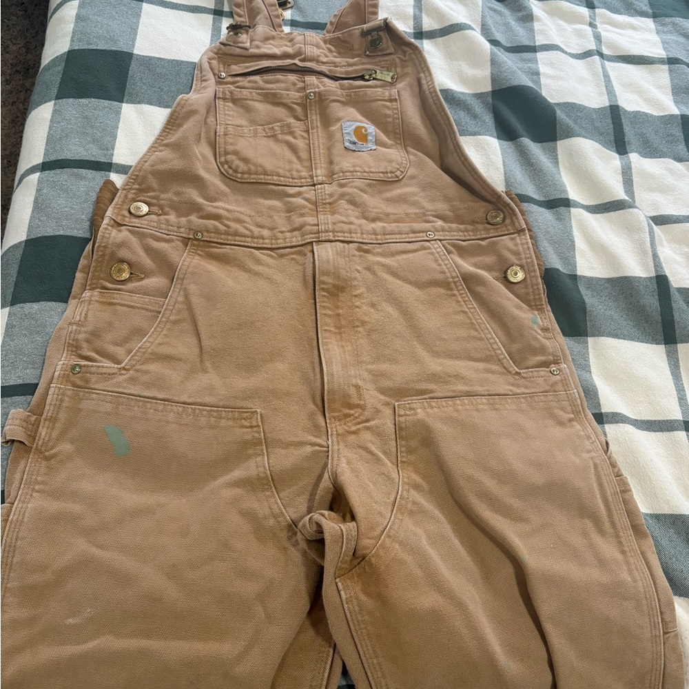 Carhartt Tan Cotton Overalls